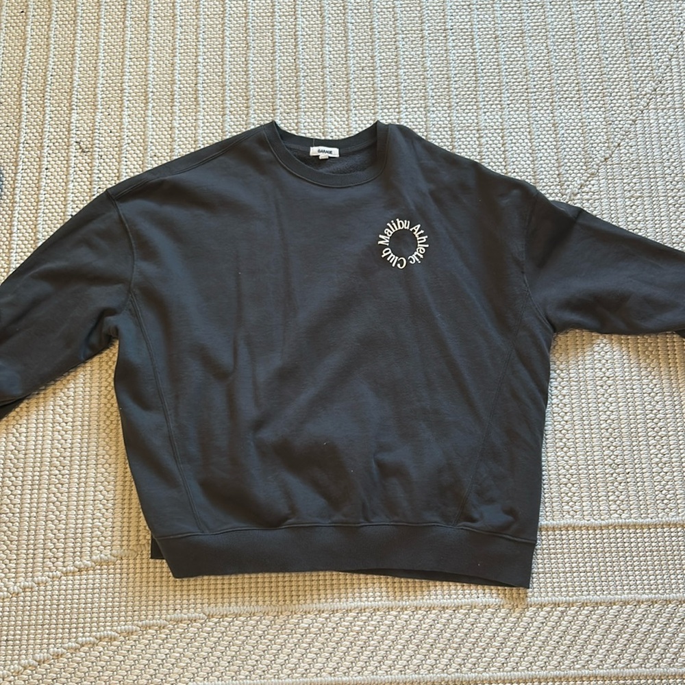 gray garage crewneck